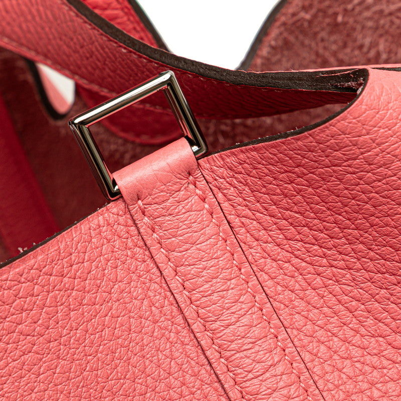 エルメス ピコタンロックPM ハンドバッグ ローズアザレピンク シルバー金具 トリヨンクレマンス レディース HERMES 【中古】