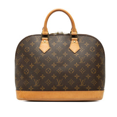ルイ ヴィトン モノグラム アルマPM 旧型 ハンドバッグ M51130 ブラウン PVC レザー レディース LOUIS VUITTON 中古