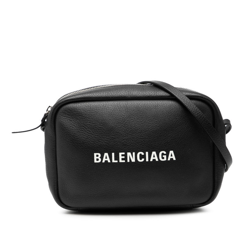 バレンシアガ エブリデイ カメラバッグ S 斜め掛け ショルダーバッグ 489812 ブラック レザー レディース BALENCIAGA 【中古】