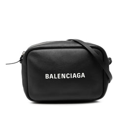 バレンシアガ エブリデイ カメラバッグ S 斜め掛け ショルダーバッグ 489812 ブラック レザー レディース BALENCIAGA 【中古】