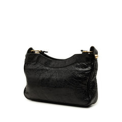 バレンシアガ ジャイアントヒップ 斜め掛け ショルダーバッグ 237203 ブラック レザー レディース BALENCIAGA 中古