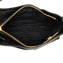 バレンシアガ ジャイアントヒップ 斜め掛け ショルダーバッグ 237203 ブラック レザー レディース BALENCIAGA 中古