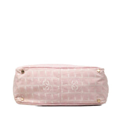 シャネル ココマーク ニュートラベル トートバッグ ショルダーバッグ A15991 ピンク キャンバス レザー レディース CHANEL 【中古】