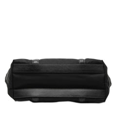 プラダ 三角ロゴプレート トートバッグ ショルダーバッグ ブラック ナイロン レザー レディース PRADA 【中古】