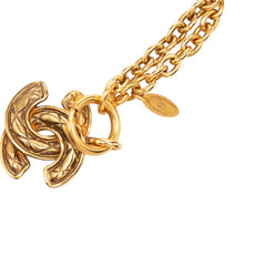 シャネル マトラッセ ココマーク チェーン ネックレス ゴールド メッキ レディース CHANEL 【中古】
