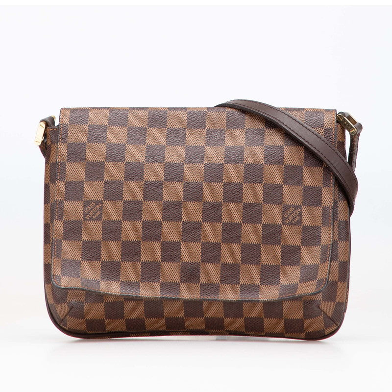 ルイ ヴィトン ダミエ ミュゼット タンゴ ロング ショルダーバッグ N51301 ブラウン PVC レザー レディース LOUIS VUITTON 【中古】