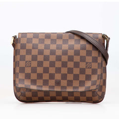 ルイ ヴィトン ダミエ ミュゼット タンゴ ロング ショルダーバッグ N51301 ブラウン PVC レザー レディース LOUIS VUITTON 【中古】