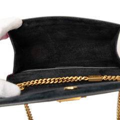 サンローラン ケイト 斜め掛け チェーン ショルダーバッグ 469390 パープル レザー レディース SAINT LAURENT 中古
