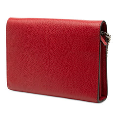 グッチ ディオニュソス 斜め掛け チェーンウォレット ショルダーバッグ 401231 レッド レザー レディース GUCCI 中古
