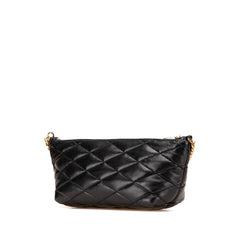 サンローラン ダイアモンド キルティング チェーン ショルダーバッグ 755970 ブラック ラムスキン レディース SAINT LAURENT 【中古】