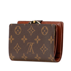 ルイ ヴィトン モノグラム ヴィエノワ 二つ折り財布 M61663 ブラウン PVC レザー レディース LOUIS VUITTON 【中古】