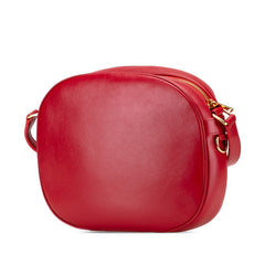 セリーヌ Cチャーム ミディアムカメラバッグ 斜め掛け ショルダーバッグ レッド レザー レディース CELINE 【中古】