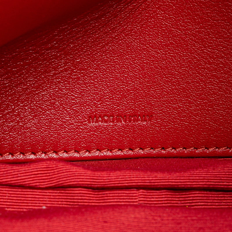 セリーヌ Cチャーム ミディアムカメラバッグ 斜め掛け ショルダーバッグ レッド レザー レディース CELINE 【中古】