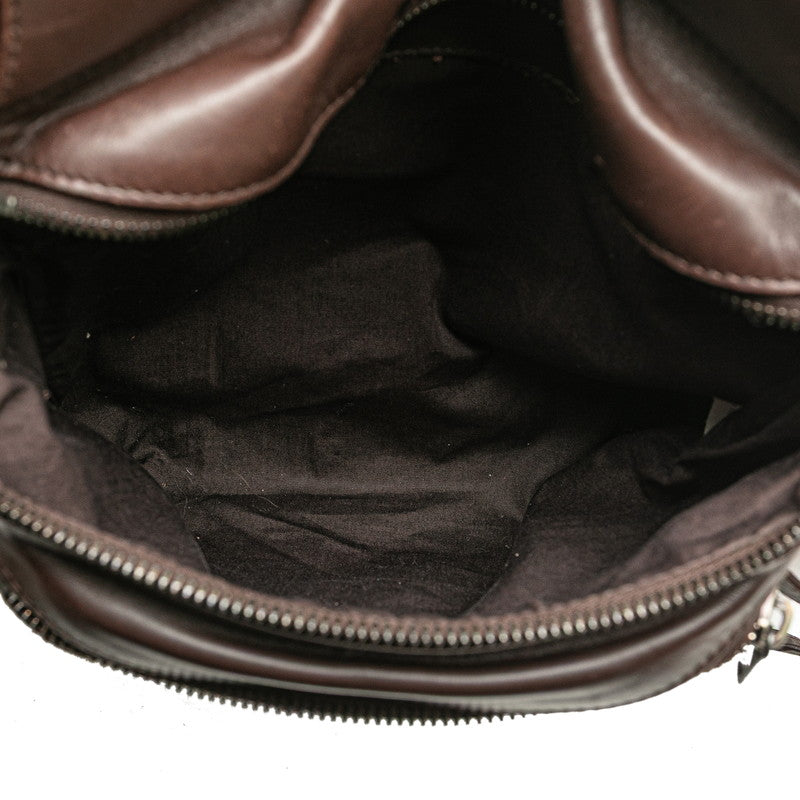 ボッテガヴェネタ イントレチャート ウエストバッグ ブラウン レザー レディース BOTTEGAVENETA 【中古】