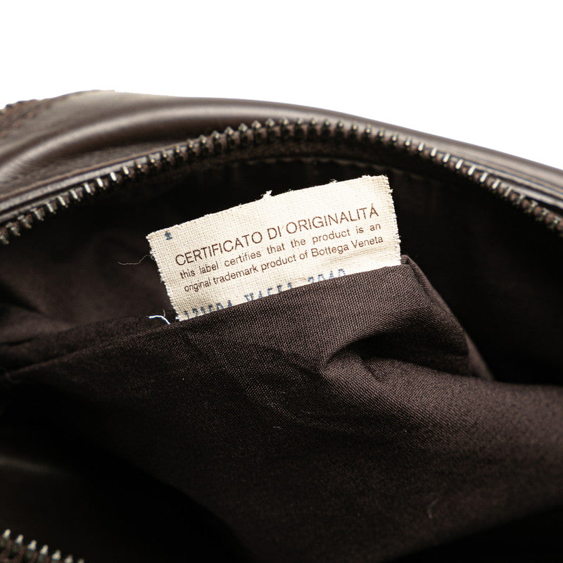 ボッテガヴェネタ イントレチャート ウエストバッグ ブラウン レザー レディース BOTTEGAVENETA 【中古】