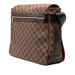 ルイ ヴィトン ダミエ バスティーユ 斜め掛け ショルダーバッグ N45258 ブラウン PVC レザー レディース LOUIS VUITTON 【中古】