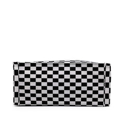 ディオール ブックトート チェック ハンドバッグ トートバッグ ブラック ホワイト キャンバス レディース Dior 【中古】