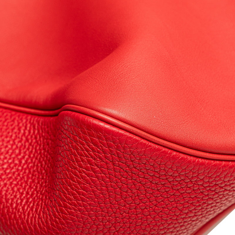 エルメス ヴィルヴォルト24 ショルダーバッグ レッド ブラウン ヴォースイフト トリヨンクレマンス レディース HERMES 【中古】