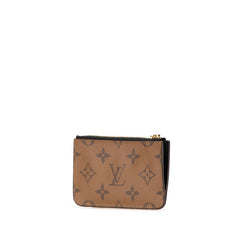 ルイ ヴィトン モノグラム リバース ポルト カルト ロミー カードケース M81912 ブラウン PVC レディース LOUIS VUITTON 【中古】