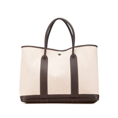 エルメス ガーデンパーティPM ハンドバッグ ベージュ ブラウン トワルGM ネゴンダ レディース HERMES 【中古】
