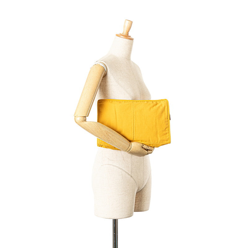 エルメス タピドセル ポーチ イエロー キャンバス レディース HERMES 【中古】