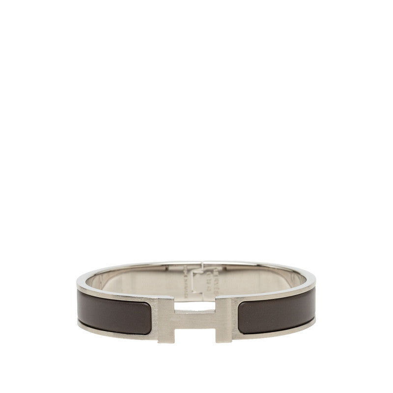 エルメス クリックH PM ブレスレット グレー シルバー マット メタル レディース HERMES 中古