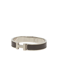 エルメス クリックH PM ブレスレット グレー シルバー マット メタル レディース HERMES 中古