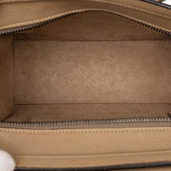 セリーヌ ラゲージ ナノショッパー ハンドバッグ ショルダーバッグ 2WAY ブラウン ベージュ レザー レディース CELINE 【中古】