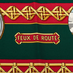 エルメス カレ90 FEUX DE ROUTE 馬車のランタン スカーフ 大判 マルチカラー シルク レディース HERMES 【中古】