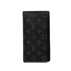ルイ ヴィトン モノグラム エクリプス ポルトフォイユ ブラザ 長財布 M61697 グレー PVC レザー メンズ LOUIS VUITTON 中古