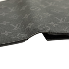 ルイ ヴィトン モノグラム エクリプス ポルトフォイユ ブラザ 長財布 M61697 グレー PVC レザー メンズ LOUIS VUITTON 中古
