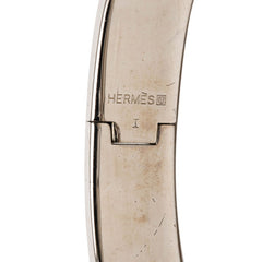 エルメス クリックH PM ブレスレット シルバー ピンク メタル エナメル レディース HERMES 【中古】