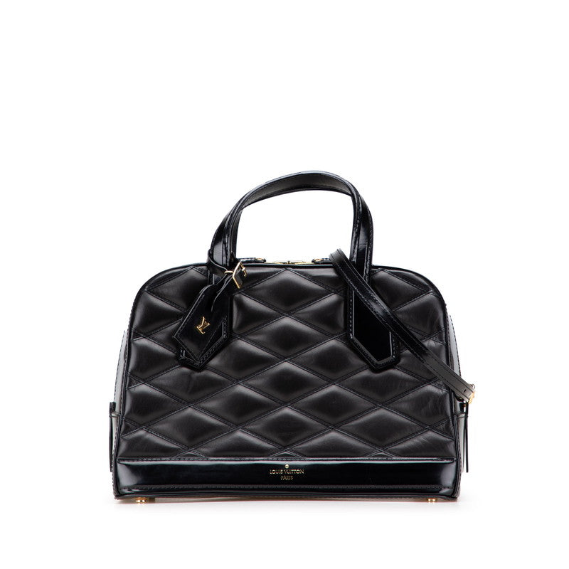 ルイ ヴィトン マルタージュ ドラ PM ハンドバッグ ショルダーバッグ 2WAY M50514 ブラック レザー レディース LOUIS VUITTON 【中古】