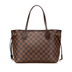 ルイ ヴィトン ダミエ ネヴァーフルPM ハンドバッグ トートバッグ N51109 ブラウン PVC レザー レディース LOUIS VUITTON 【中古】