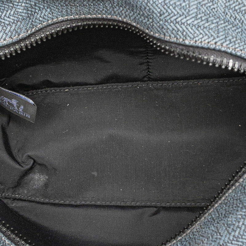 エルメス グローブトロッターMM ポーチ セカンドバッグ ネイビー トワルシェブロン レディース HERMES 【中古】