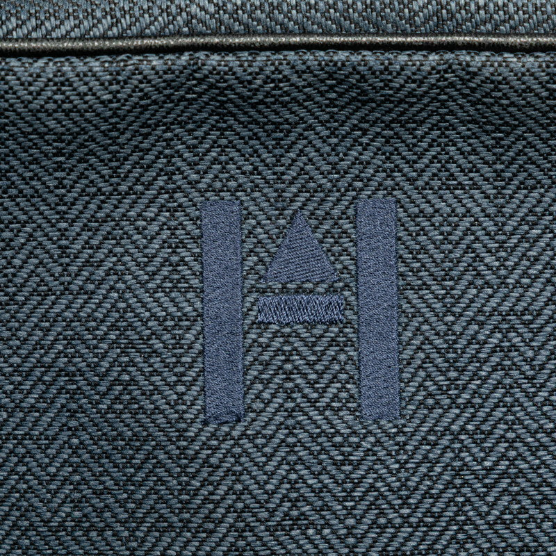 エルメス グローブトロッターMM ポーチ セカンドバッグ ネイビー トワルシェブロン レディース HERMES 【中古】
