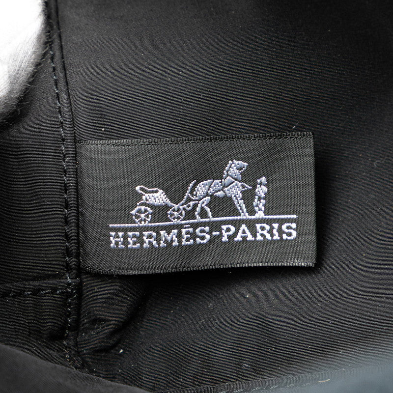 エルメス グローブトロッターMM ポーチ セカンドバッグ ネイビー トワルシェブロン レディース HERMES 【中古】