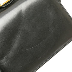 サルヴァトーレフェラガモ ヴァラリボン ショルダーバッグ ブラック レザー レディース Salvatore Ferragamo 【中古】