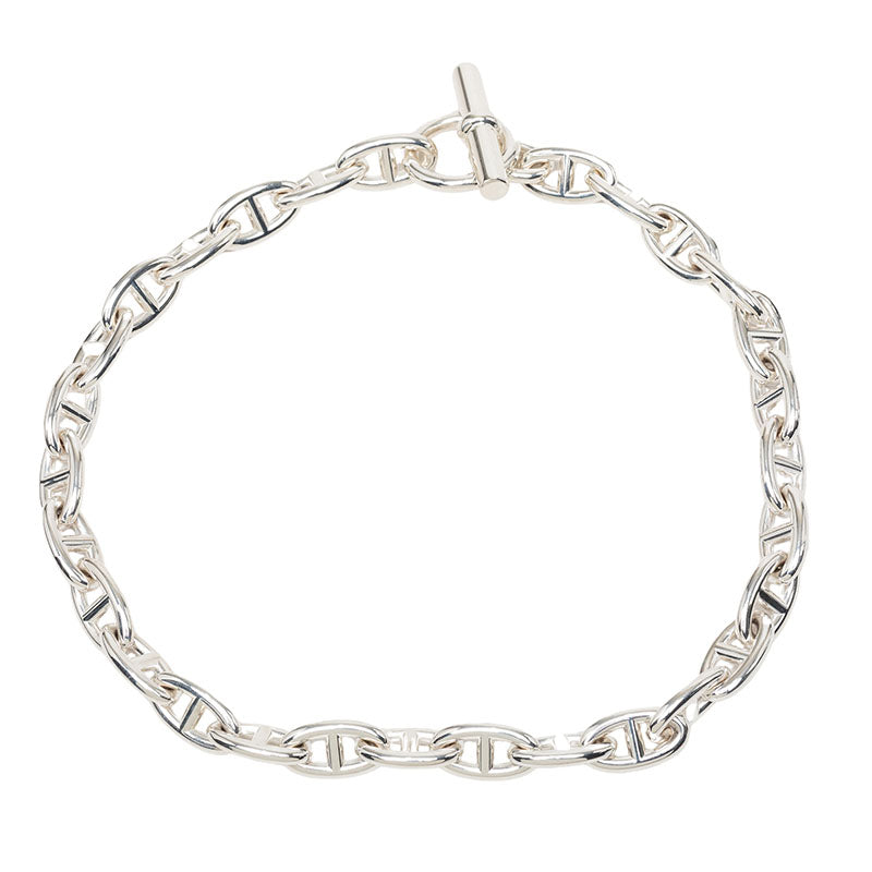 エルメス シェーヌダンクルGM チェーン 2連 ブレスレット チョーカー ネックレス 29コマ SV925 シルバー レディース HERMES 【中古】