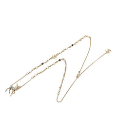 シャネル ココマーク バンビ モチーフ ネックレス C26C ゴールド メッキ フェイクパール ラインストーン レディース CHANEL 中古