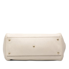 グッチ インターロッキングG ソーホー トートバッグ ショルダーバッグ 282309 ホワイト レザー レディース GUCCI 中古