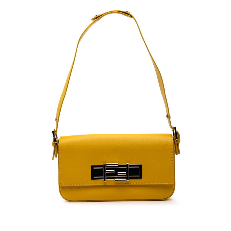 フェンディ トレバケット ショルダーバッグ 8BR720 イエロー レザー レディース FENDI 【中古】