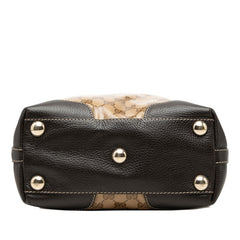 グッチ GGクリスタル トートバッグ ショルダーバッグ 272377 ベージュ ブラウン PVC レザー レディース GUCCI 中古