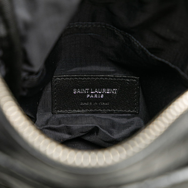 サンローラン シド クロコ型押し ショルダーバッグ ポーチ クロスボディバッグ 581700 ブラック レザー メンズ SAINT LAURENT 【中古】