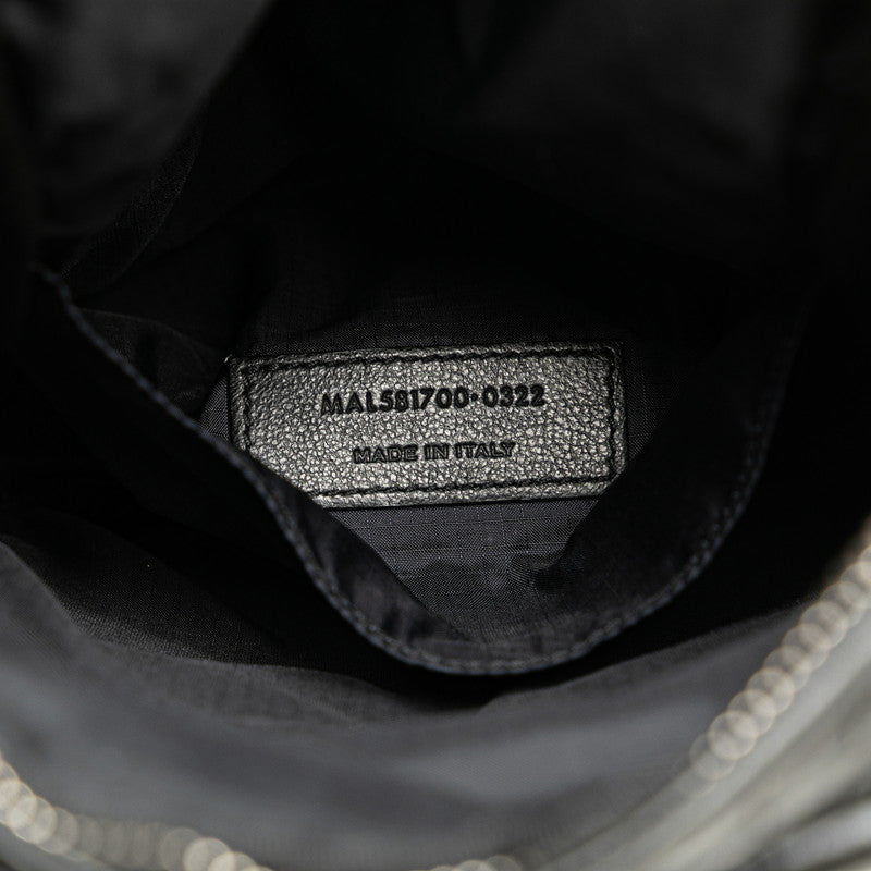 サンローラン シド クロコ型押し ショルダーバッグ ポーチ クロスボディバッグ 581700 ブラック レザー メンズ SAINT LAURENT 【中古】