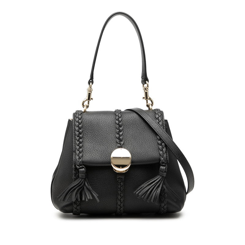 クロエ PENELOPE ペネロペ ハンドバッグ ショルダーバッグ 2WAY ブラック レザー レディース Chloe 【中古】