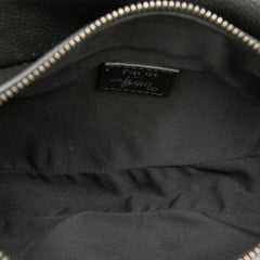 ディオール × Shawn Stussy ショーン ステューシー サドル ボディバッグ ウエストバッグ ショルダーバッグ ブラック レザー レディース Dior 【中古】