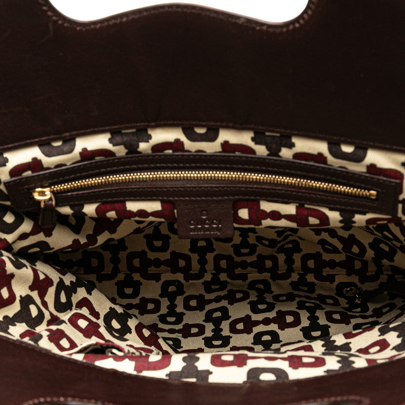 グッチ グッチシマ トートバッグ 145777 ブラウン レザー レディース GUCCI 【中古】