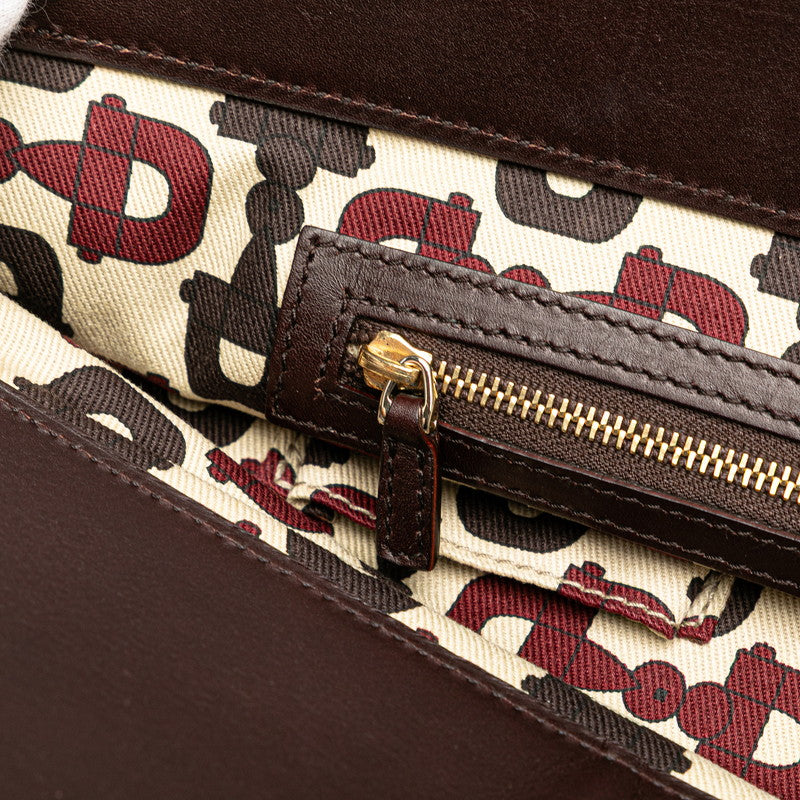 グッチ グッチシマ トートバッグ 145777 ブラウン レザー レディース GUCCI 【中古】