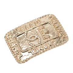 シャネル ココマーク ロゴ クラウン ラインストーン ブローチ シャンパンゴールド メッキ レディース CHANEL 【中古】